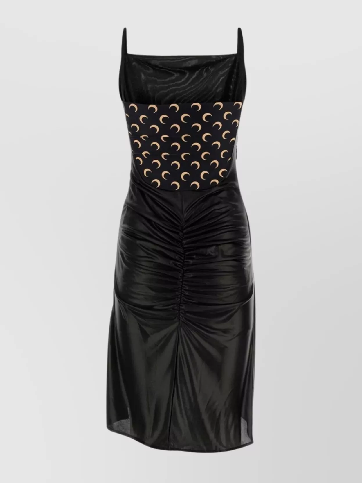 Shop Marine Serre Strappy Dress With Asymmetric Hem And Metallic Accents