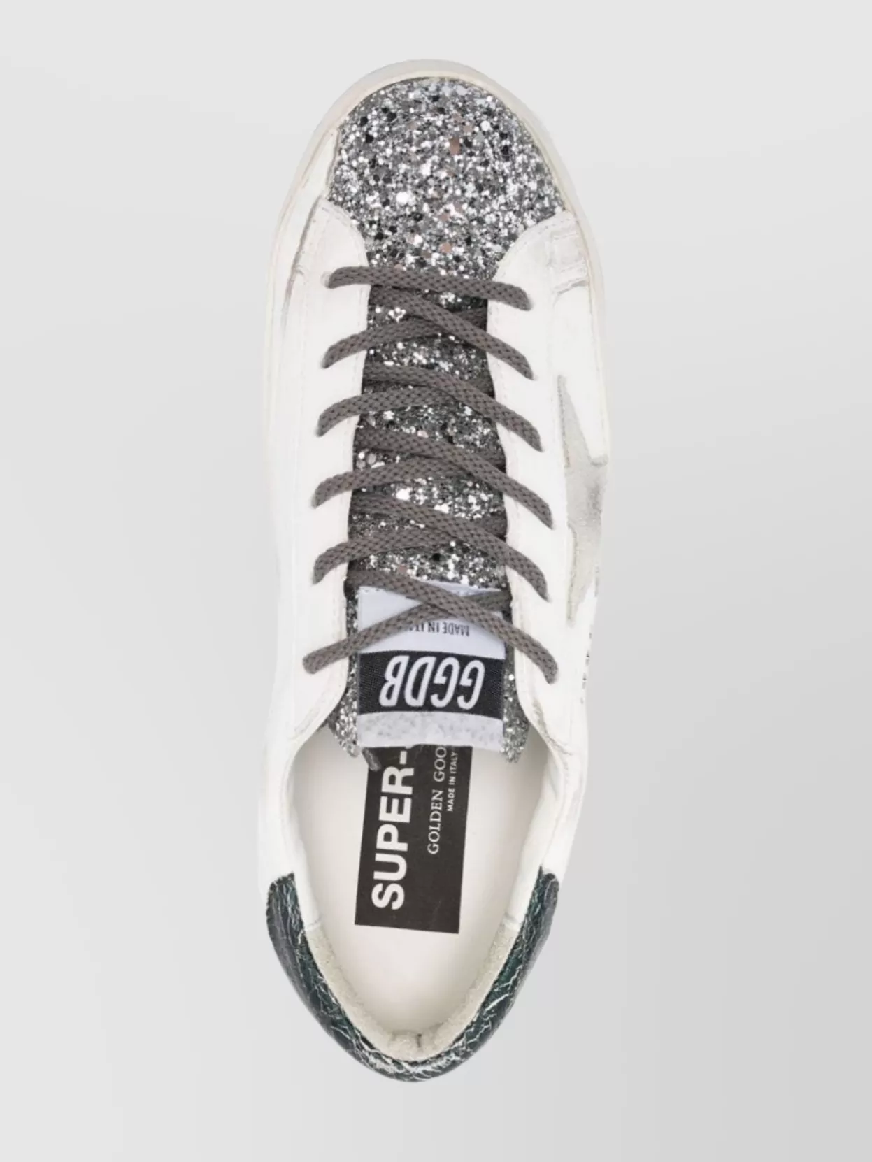Golden Goose Low Top Sneakers With Glitter And Star Patch