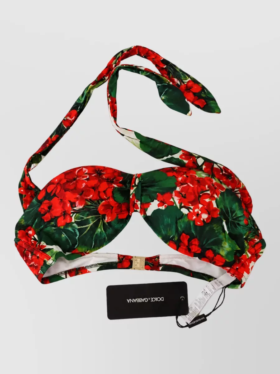 Dsquared2 Printed Halterneck Bikini Top