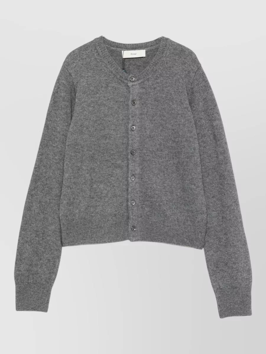 Dunst ribbed knit cashmere wool blend cardigan