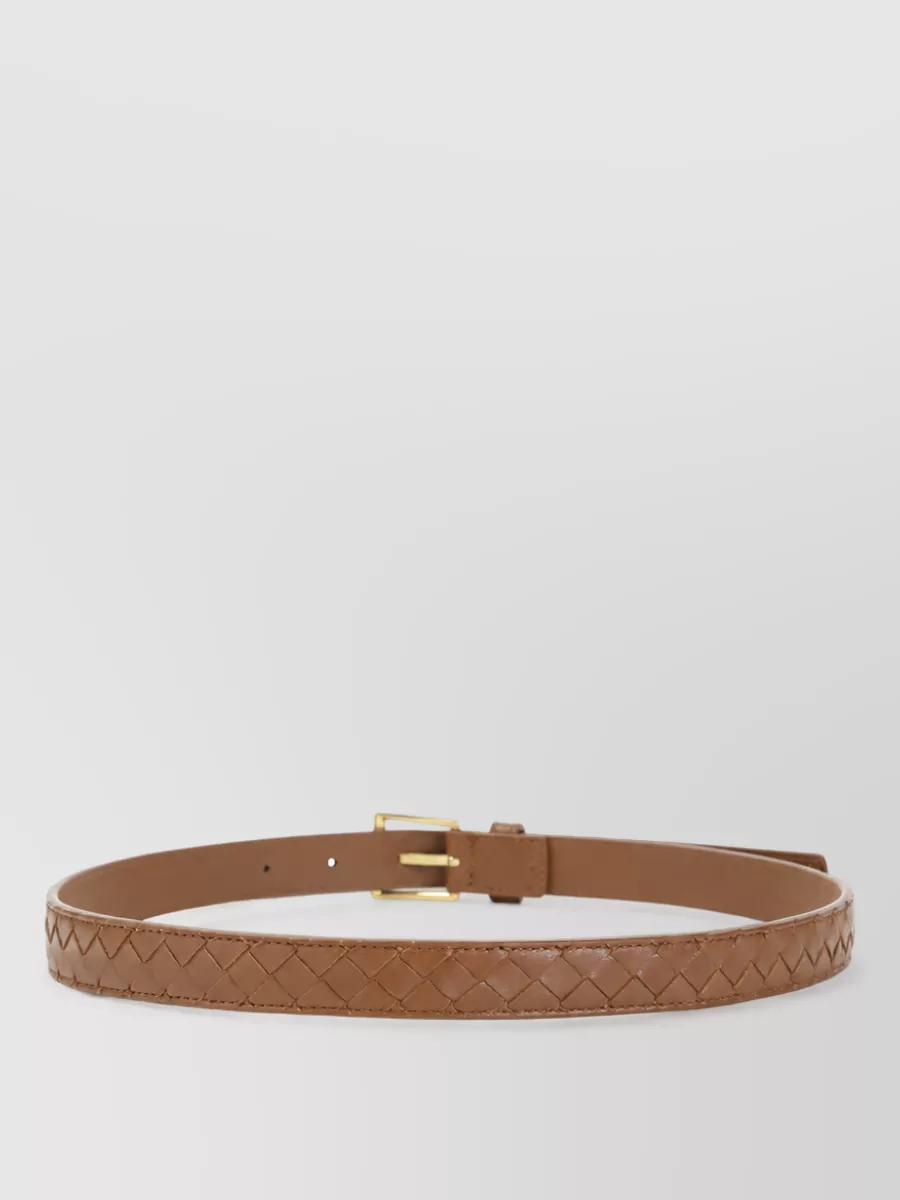 Bottega Veneta Leather Slim Belt