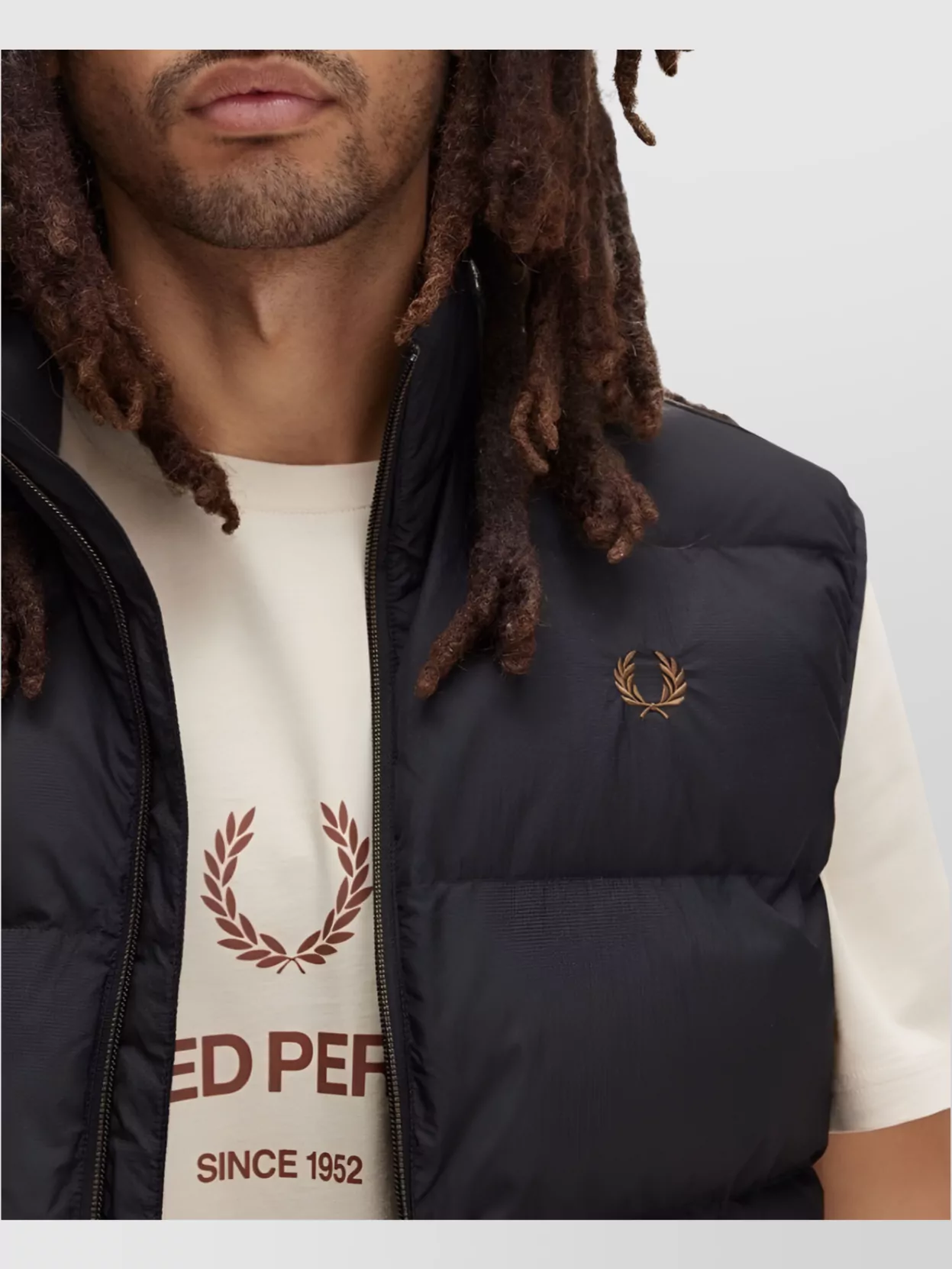 Fred Perry High Neck Sleeveless Padded T-Shirt