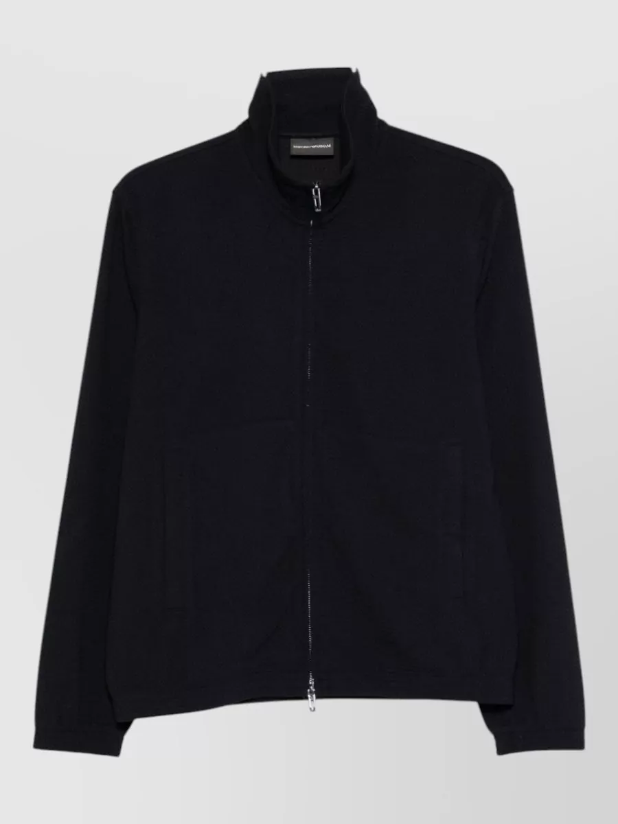 Emporio Armani Textured High Neck Lightweight Jacket