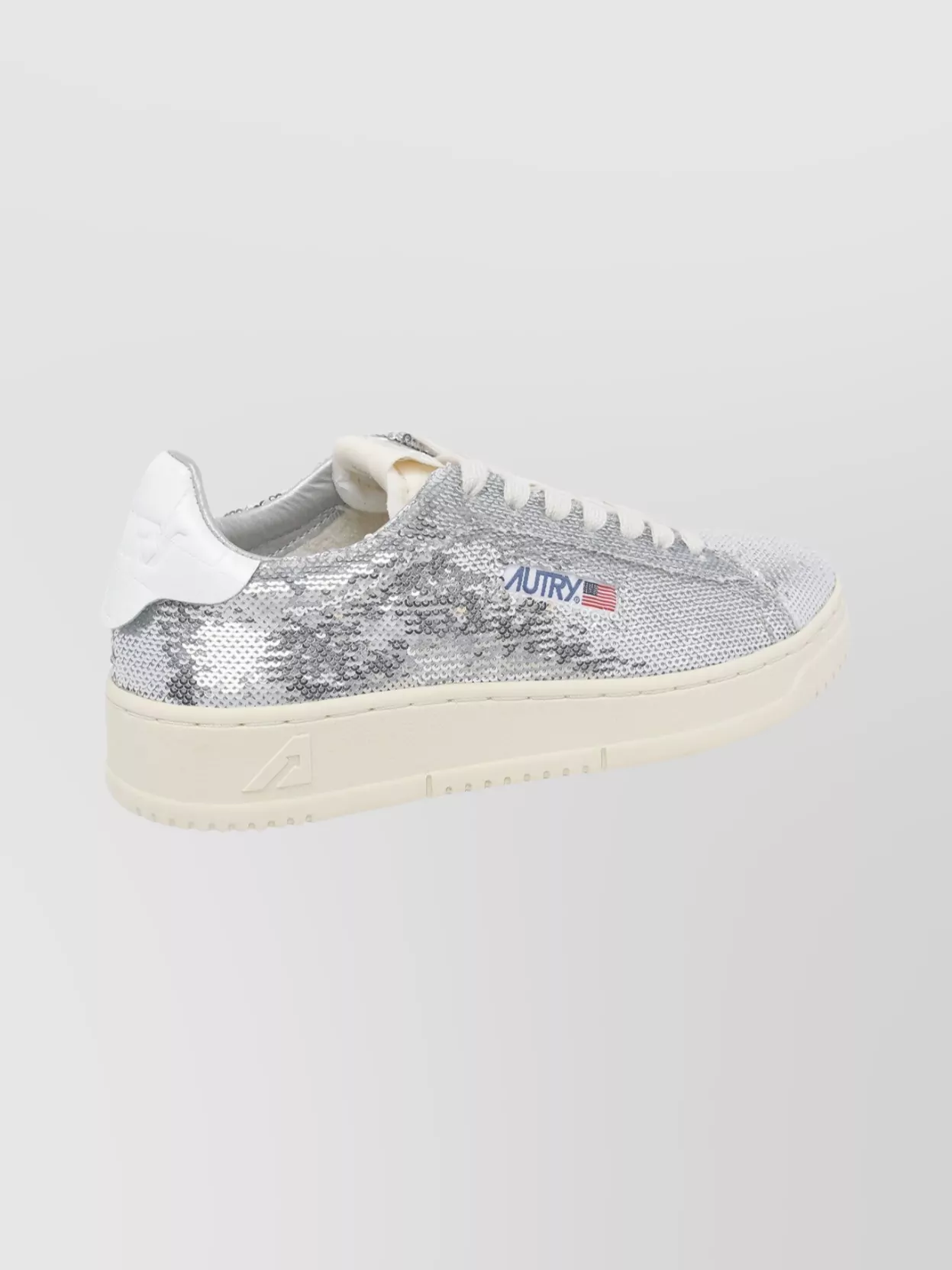 Autry Sequined Low Top Sneakers With Fabric Upper