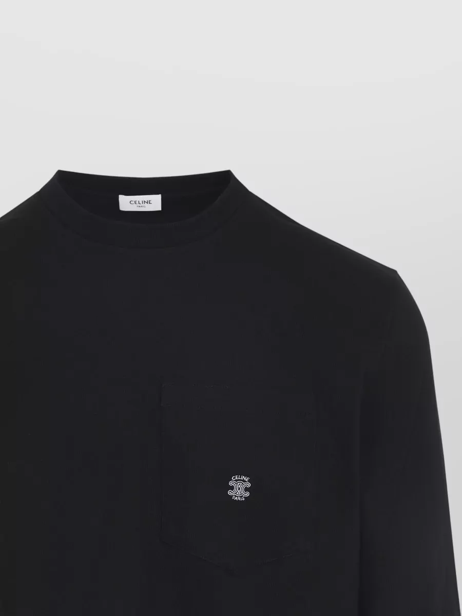 Celine Long-Sleeve Cotton T-Shirt