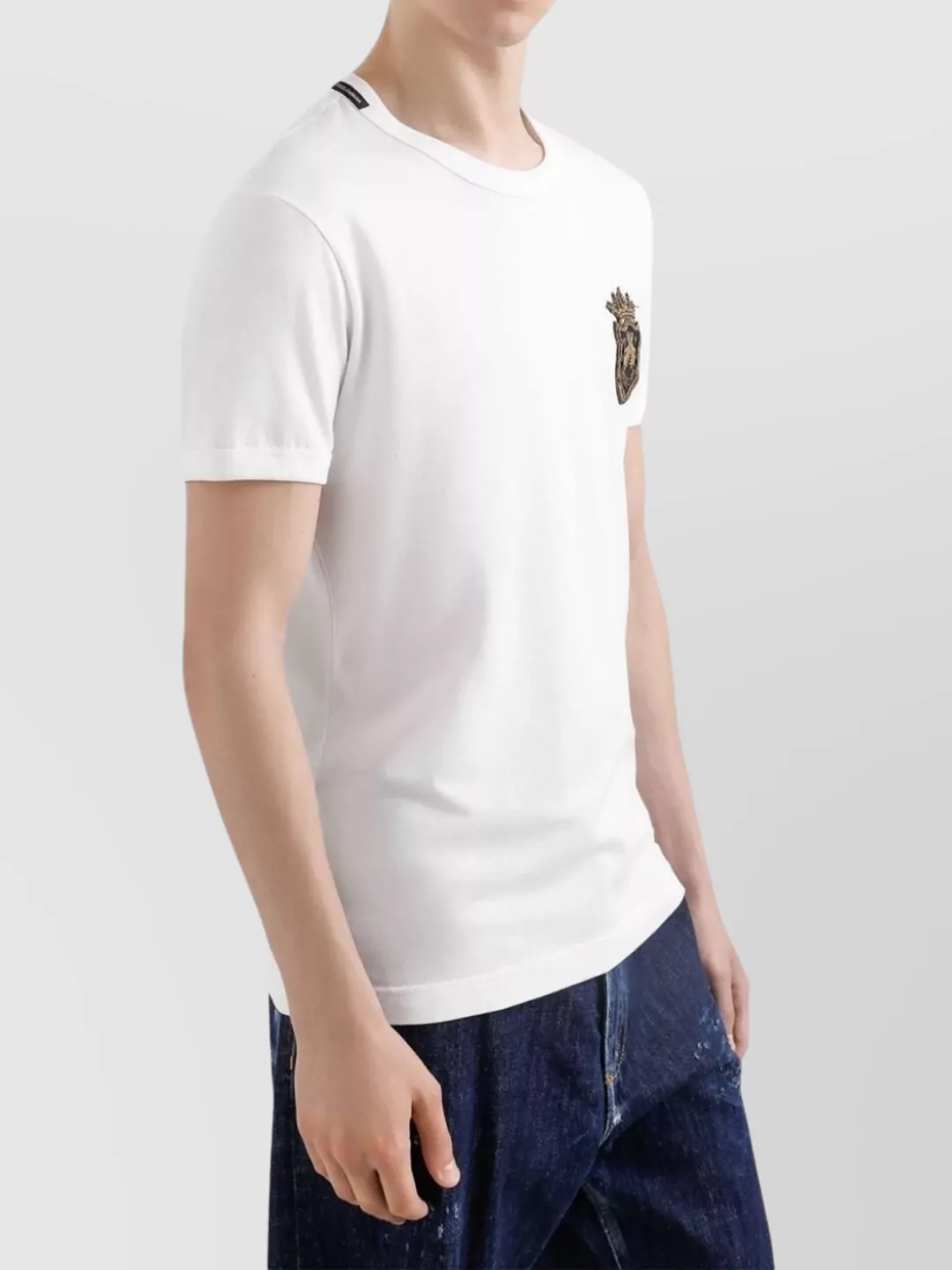Dolce&Gabbana Cotton T-Shirt Embroidered Crest