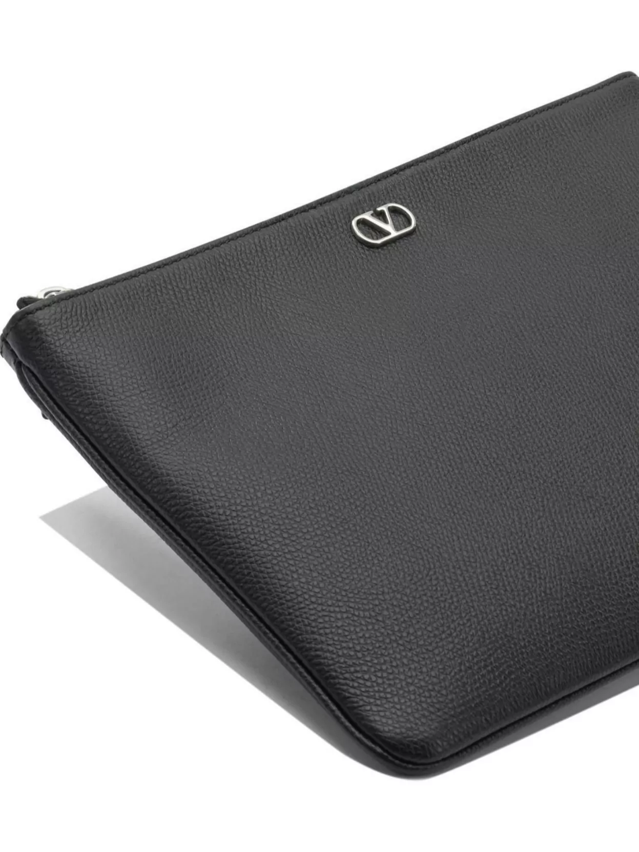 Valentino Garavani Vlogo Rectangular Textured Clutch Bag