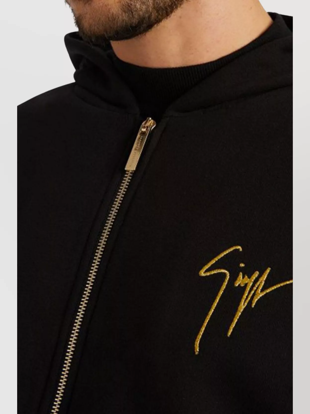 Giuseppe Zanotti Hooded Jackets With Ribbed Cuffs And Hem