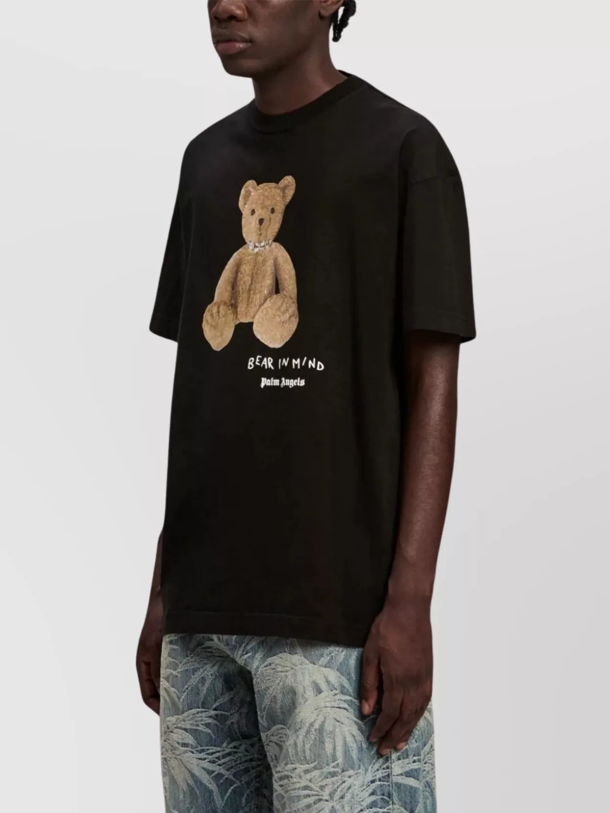 Palm Angels Bear Graphic Crew Neck T-Shirt