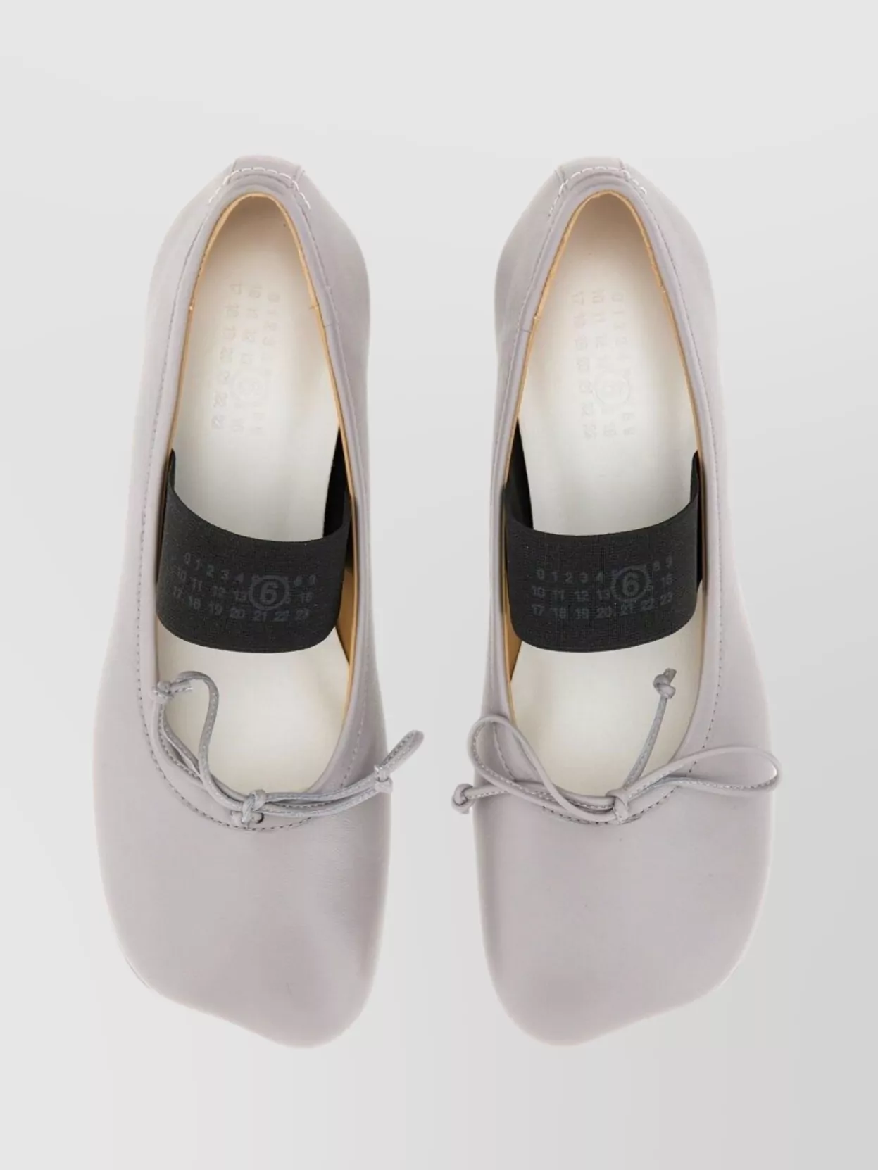 Mm6 Maison Margiela Bow Detail Flat Sole Ballerina Shoes