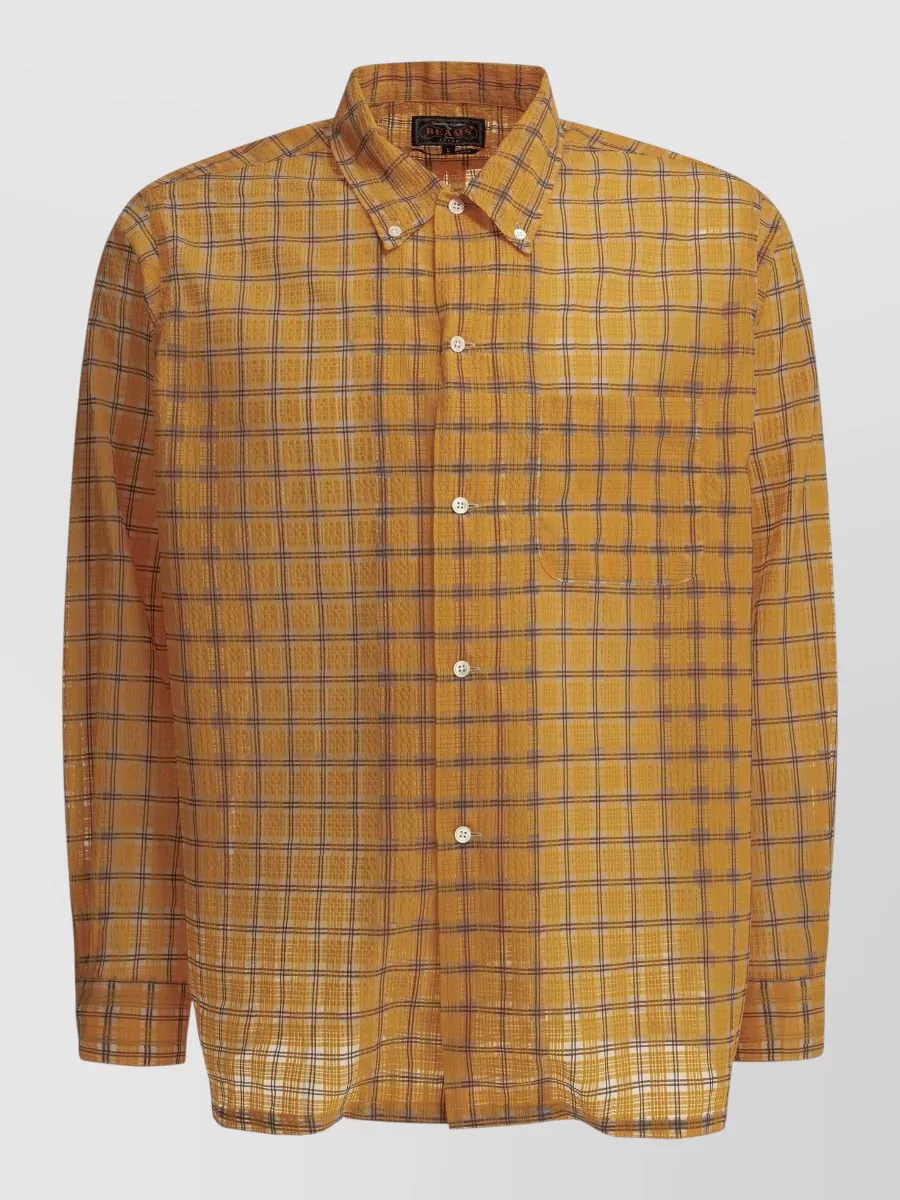 Beams Plus plaid casual shirt