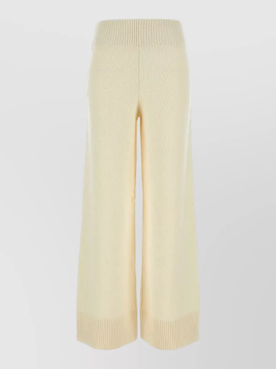 Camilla And Marc Wool blend ribbed cuff wide-leg knitted trousers