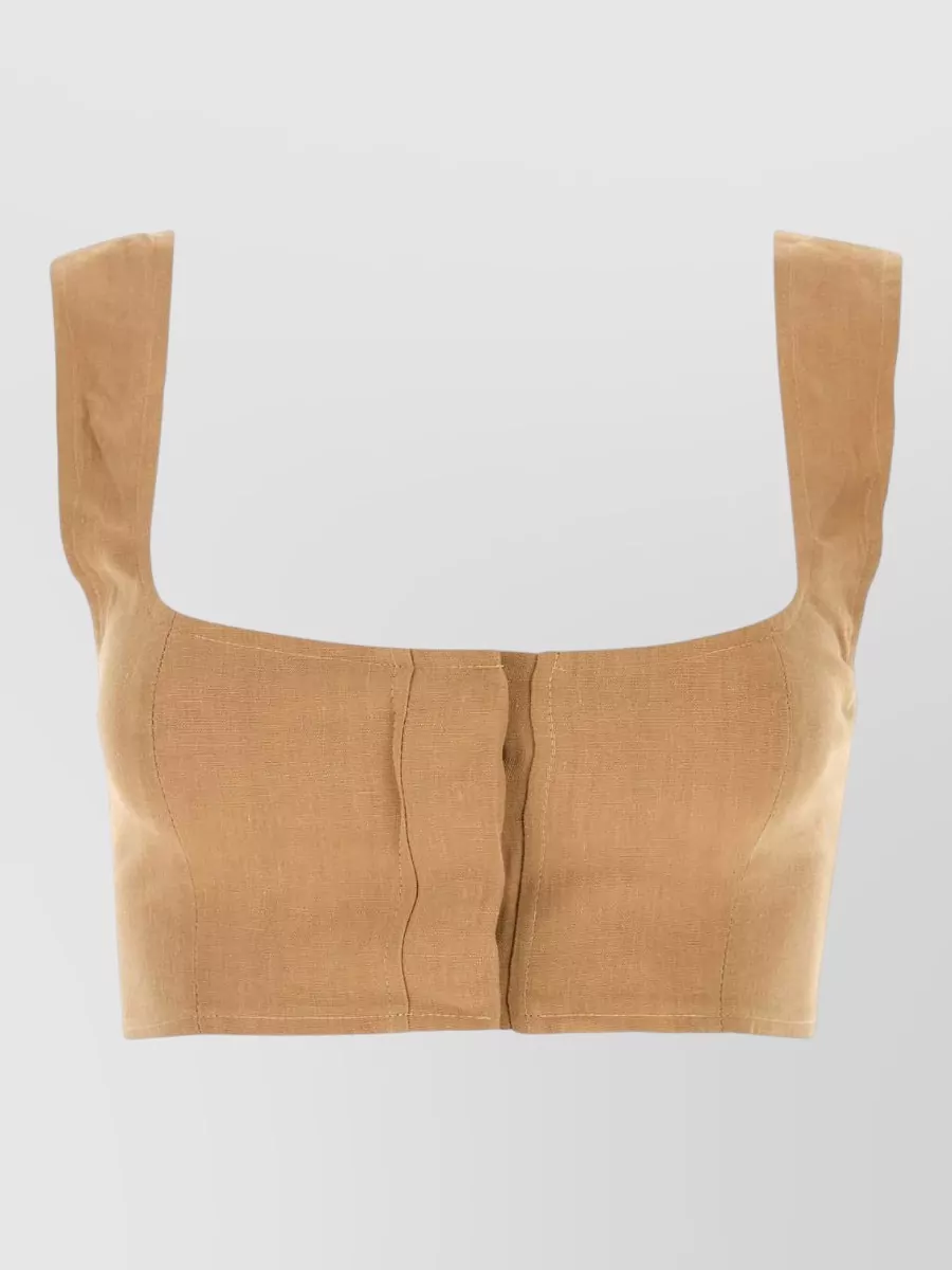 Le Kasha linen cropped tank top