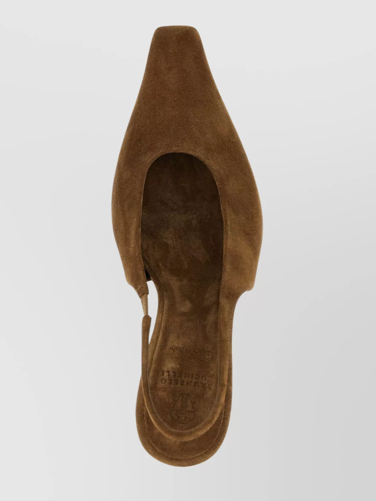 Brunello Cucinelli Luxe Suede Pointed Toe Slingback Pumps