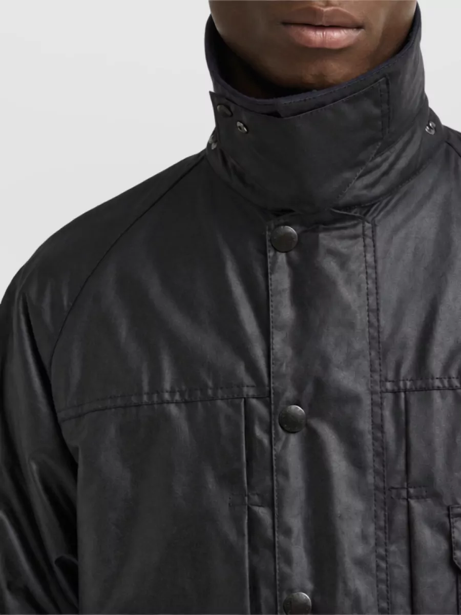 Barbour Waxed Cotton Single Breasted Coat