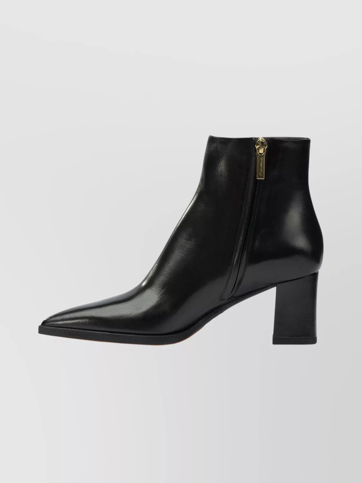 Santoni Ankle Boots With Pointed Toe And Block Heel