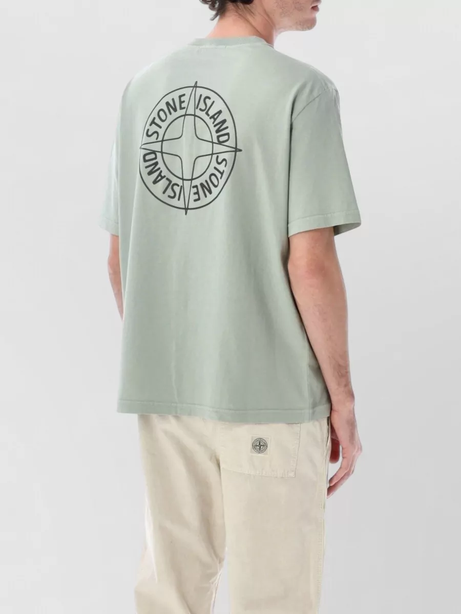 Stone Island Logo Crew Neck Short Sleeve T Shirt