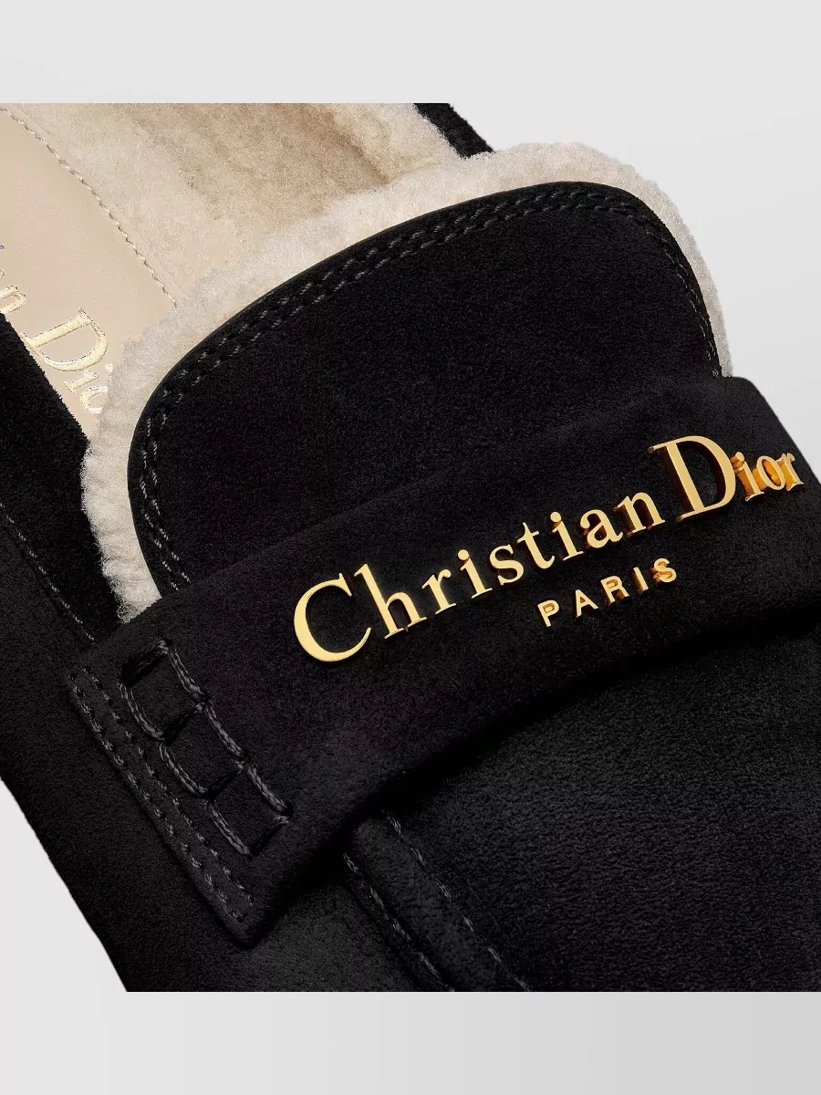 Christian Dior Mens Loafers Round Toe Suede Finish