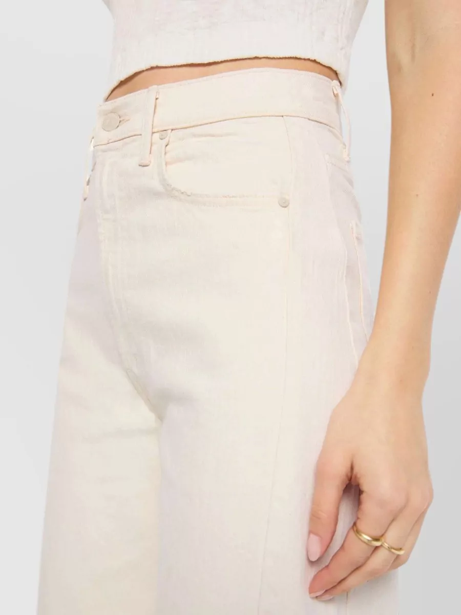 Mother denim high-rise wide-leg jeans