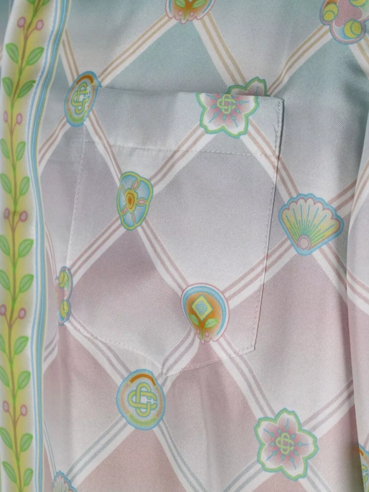 Casablanca Long Sleeve Patterned Shirt Chest Pocket