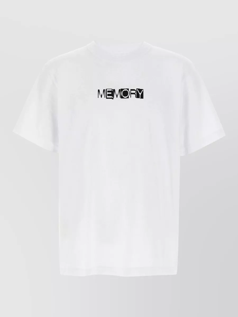 Sacai Memory printed cotton crew neck short sleeve t-shirt