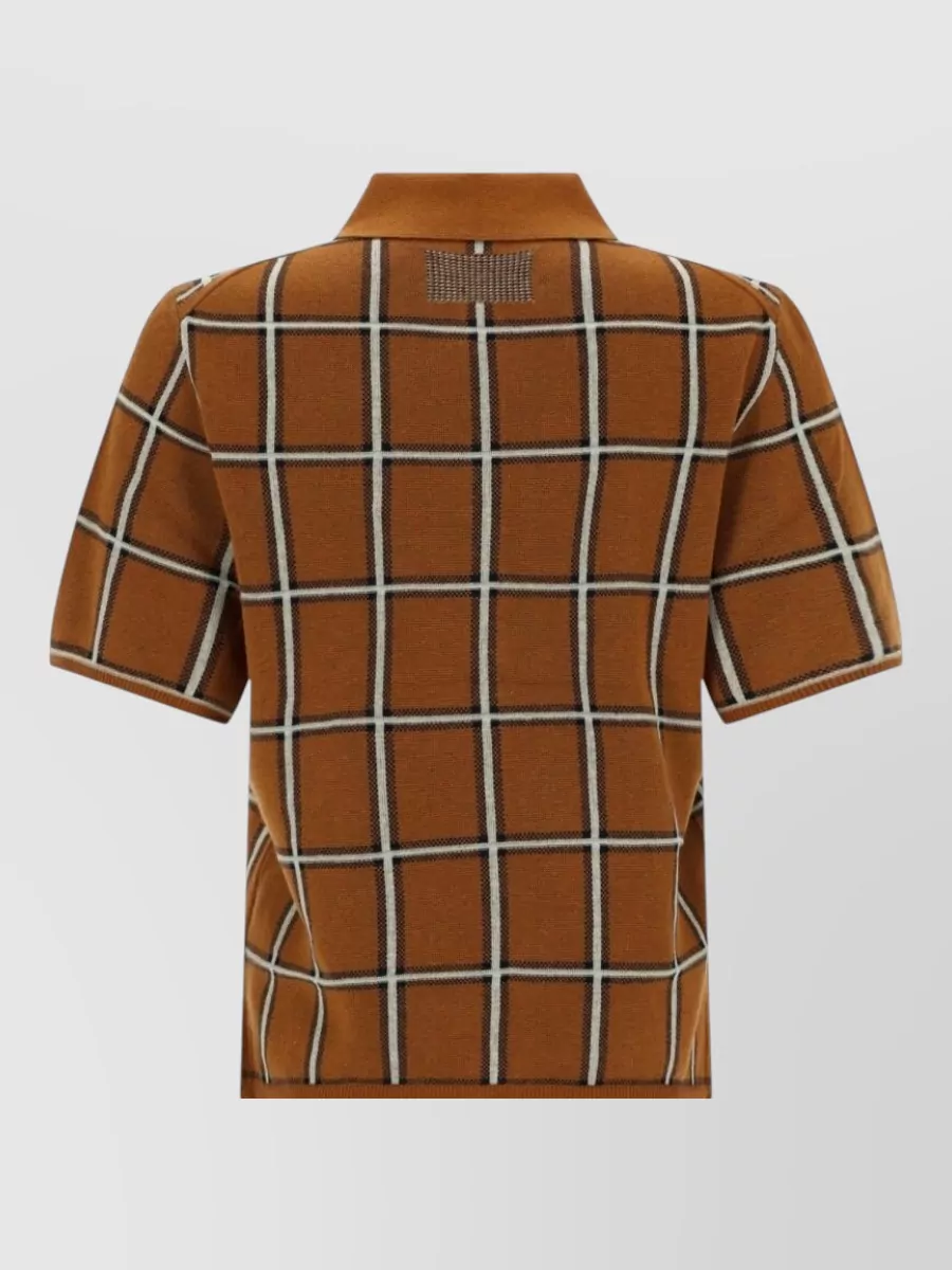 Guest In Residence Silk Linen Checked Knitted Shirt