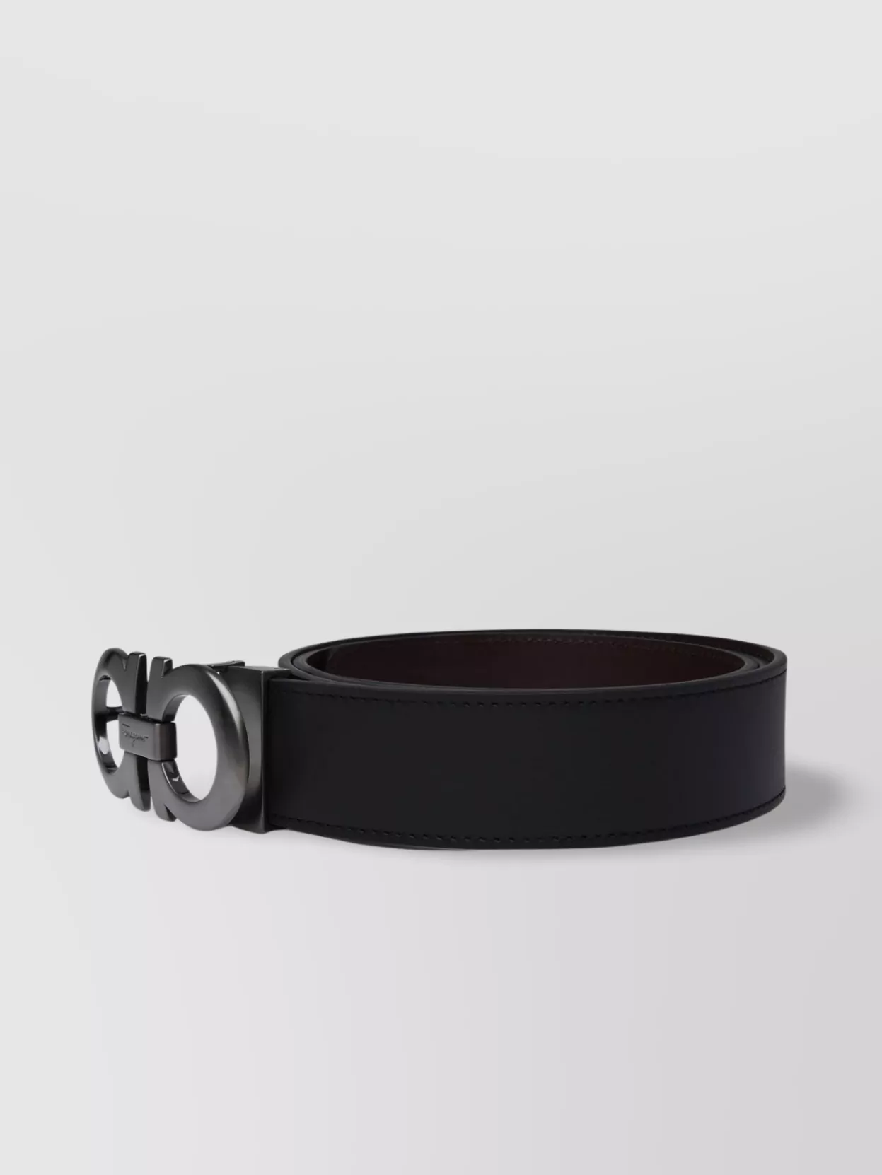 Ferragamo Double Adjustable Waist Belt With Metal Buckle