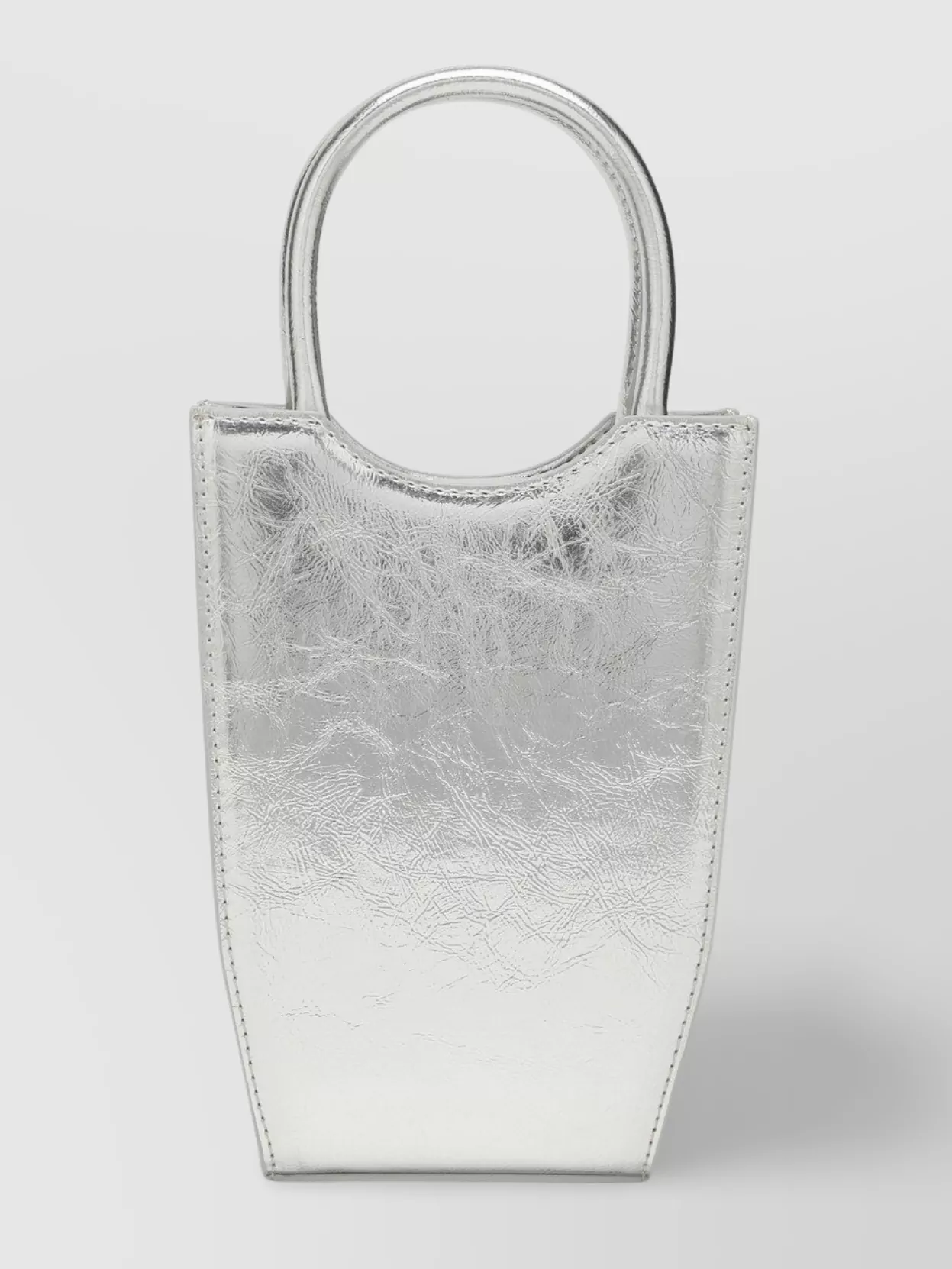 Jw Pei Silver Structured Top Handle Bag