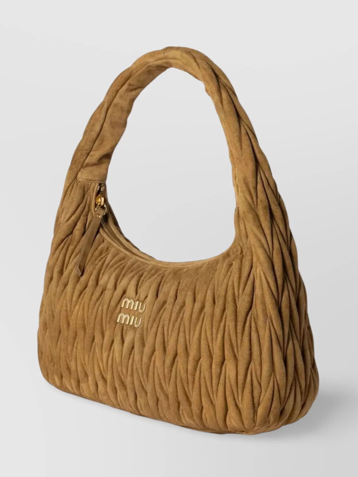 Miu Miu Quilted Suede Tote Bag