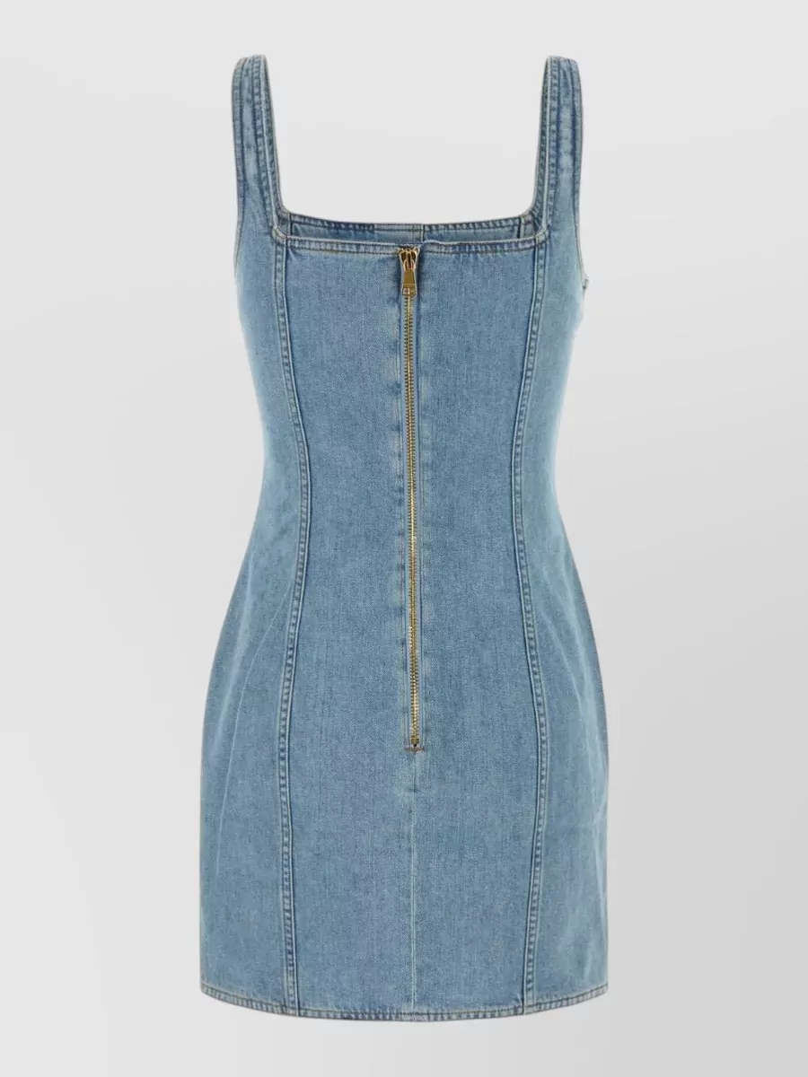 Balmain Stretch Denim Mini Dress