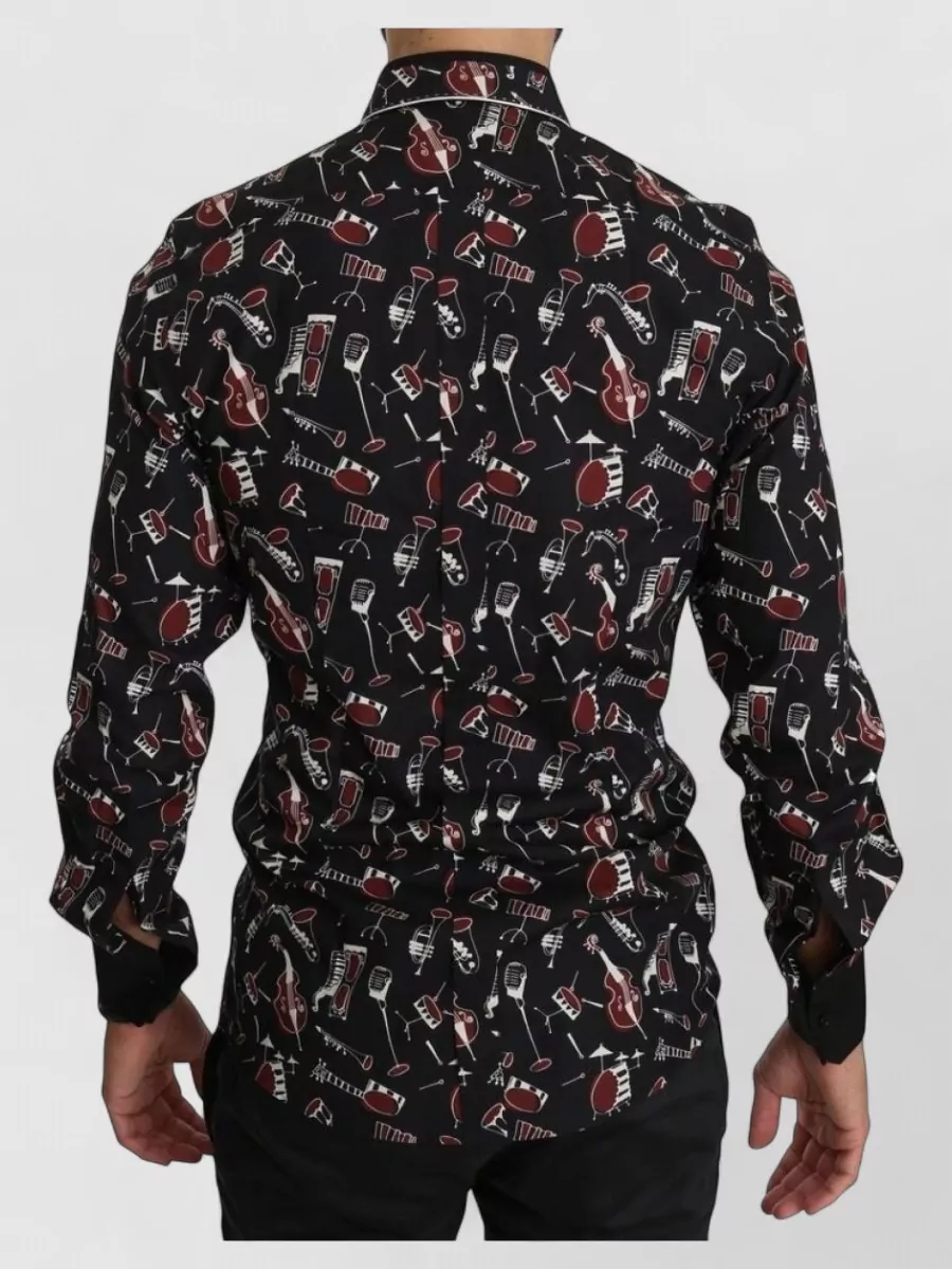 Dolce&Gabbana Silk Slim-Fit Printed Shirt