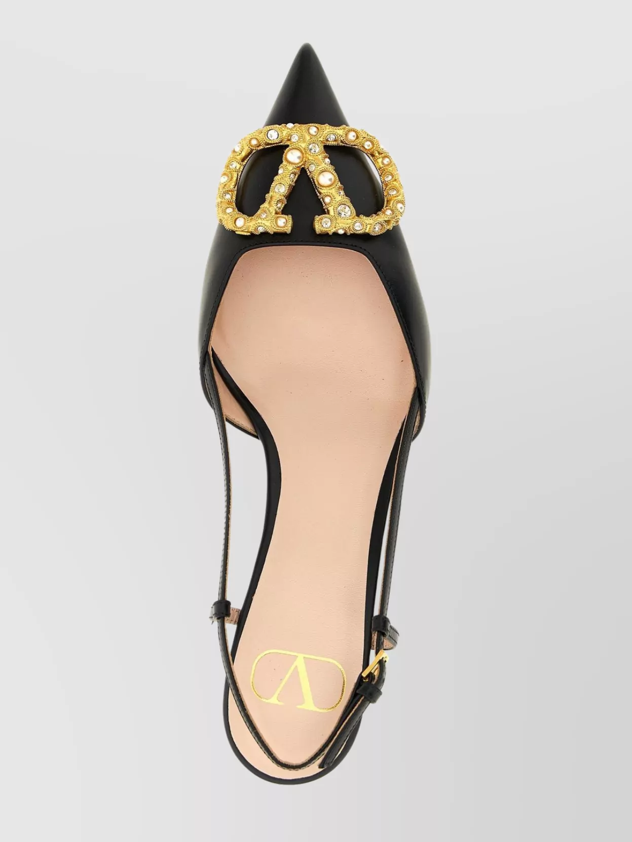 Valentino Garavani Vlogo Signature Slingback Kitten Heel Pumps