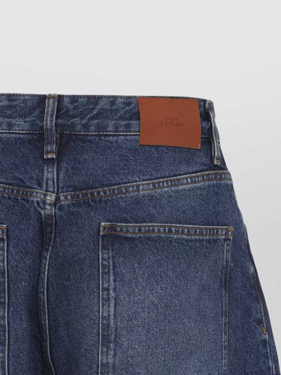 Studio Nicholson Paolo Wide Leg Denim Trousers Belt Loops