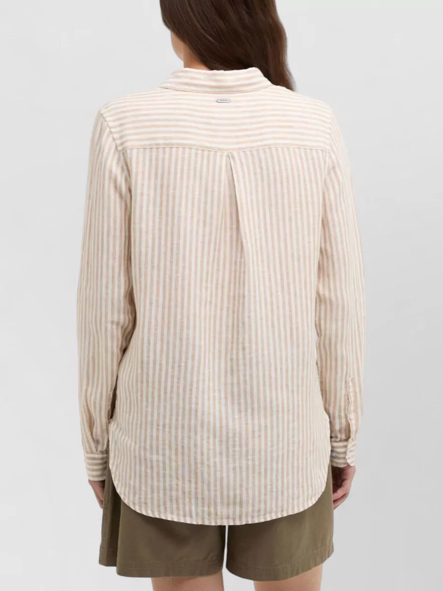 Barbour Striped Collared Shirt Long Sleeves Buttons