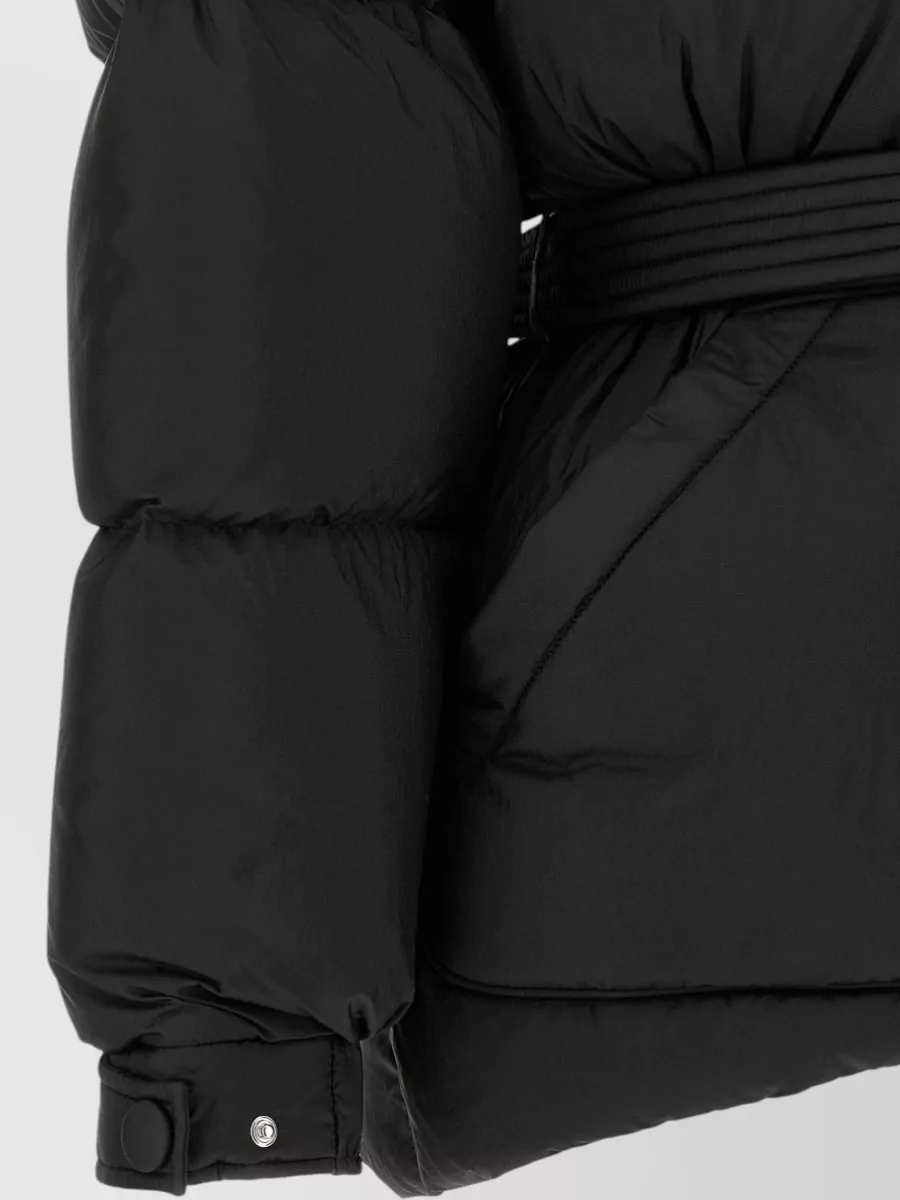 Ienki Ienki Down Hooded Belted Quilted Coat