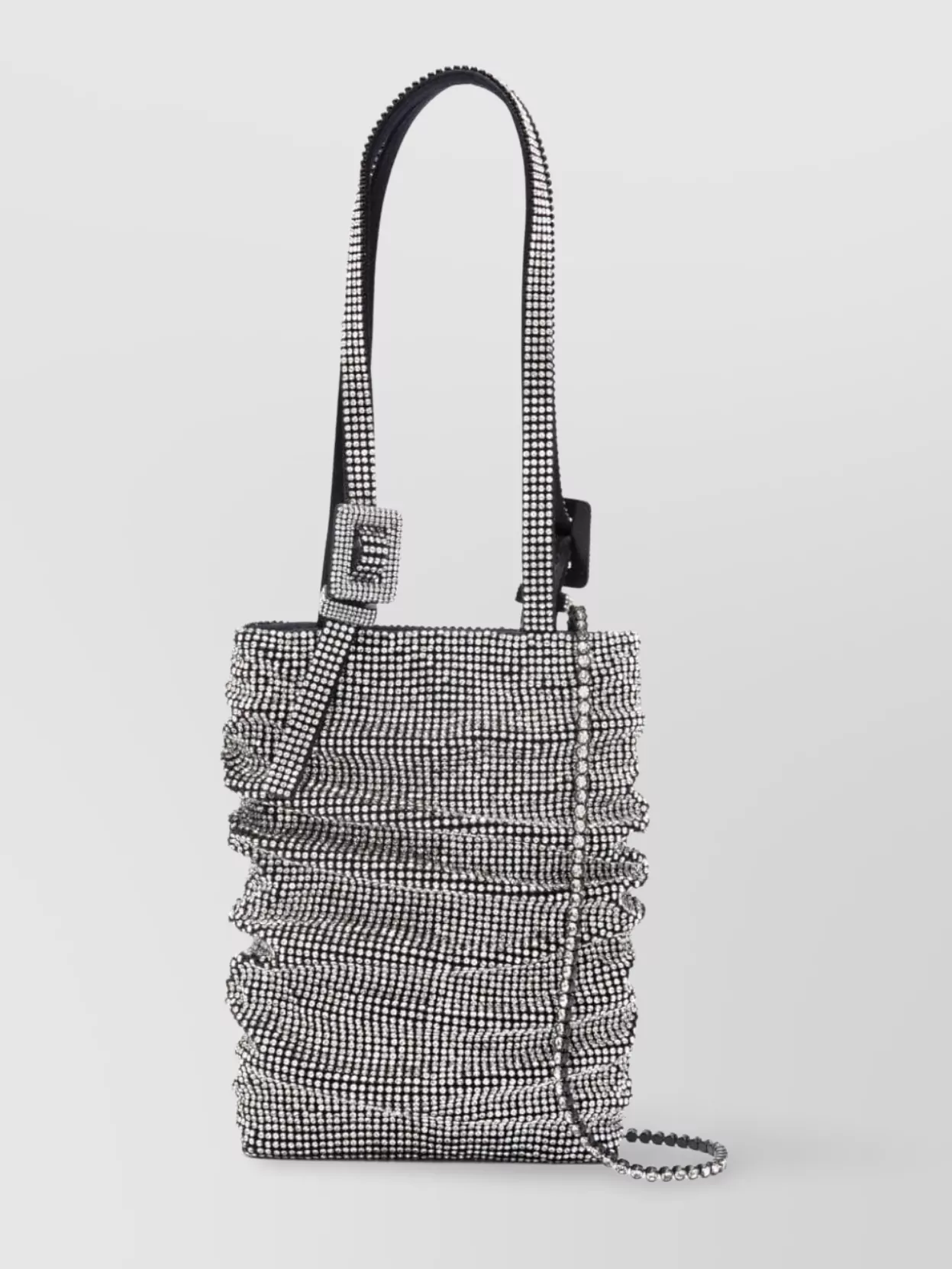 Benedetta Bruzziches Handcrafted Rhinestone Buckle Shoulder Bag