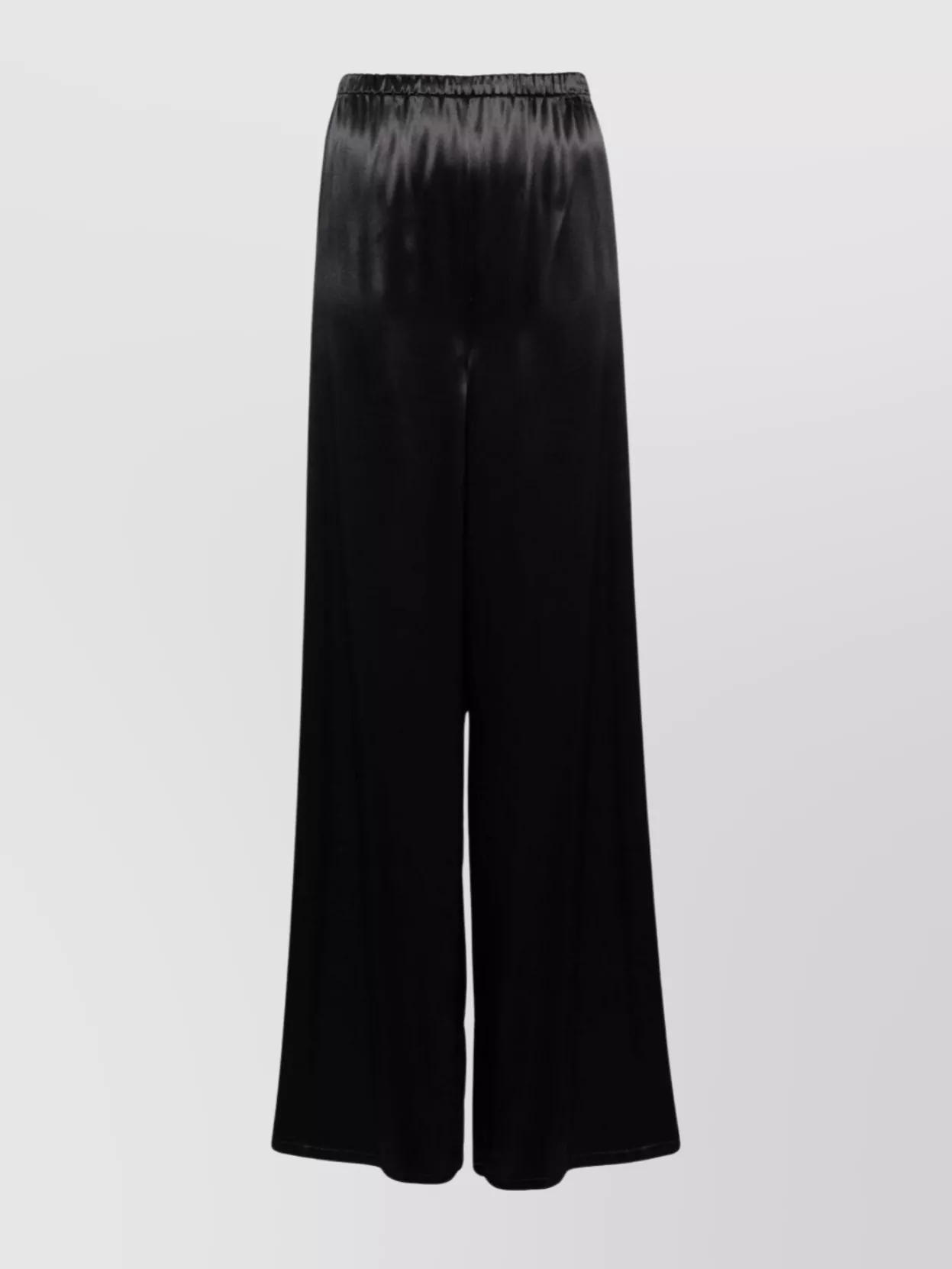 Ferragamo Wide Leg Trousers In Satin Crepe