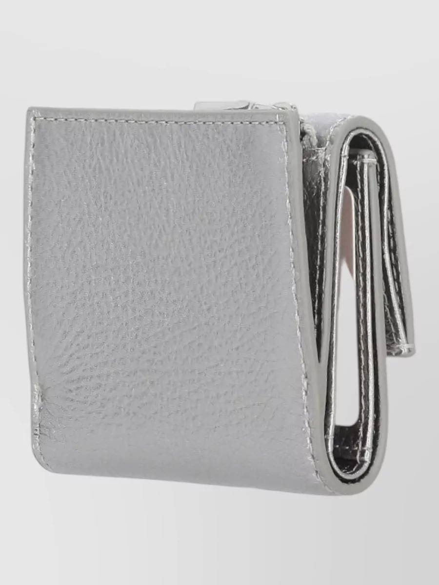 Coccinelle Compact Leather Wallet Rear Zip Pocket