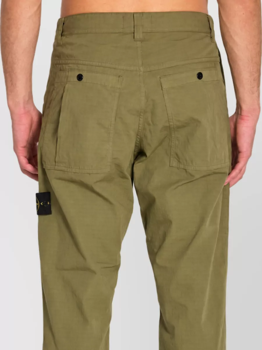 Stone Island Cotton Straight-Leg Trousers