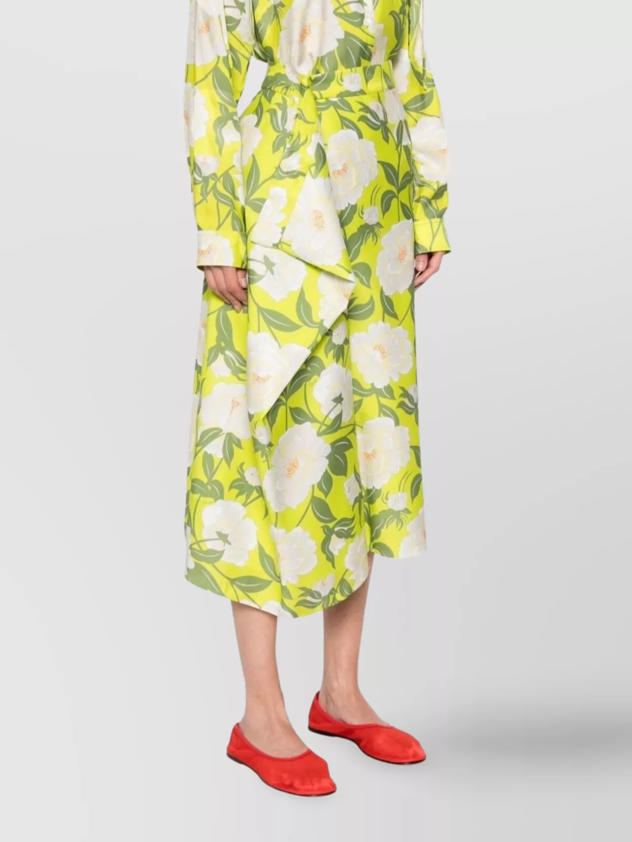 Kenzo Asymmetric Floral Wrap Skirt