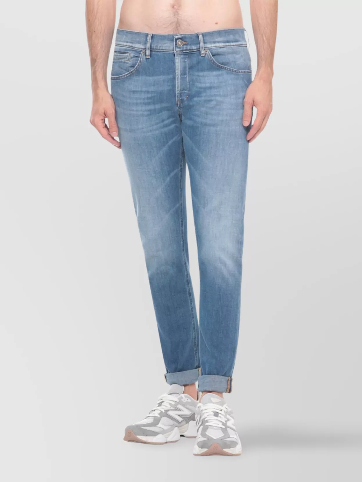Dondup Straight Leg Jeans Featuring Five Pockets