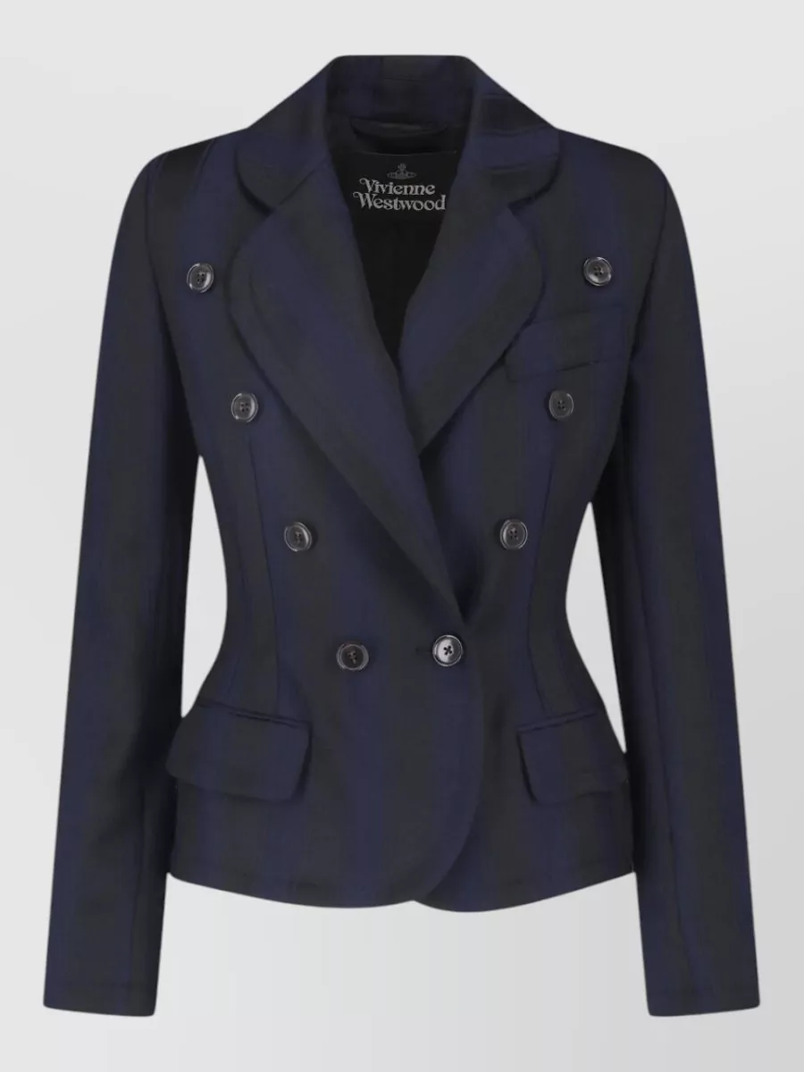 Vivienne Westwood virgin wool striped double-breasted blazer