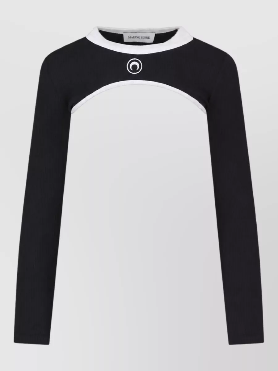 Marine Serre Cotton Long-Sleeve Camisole