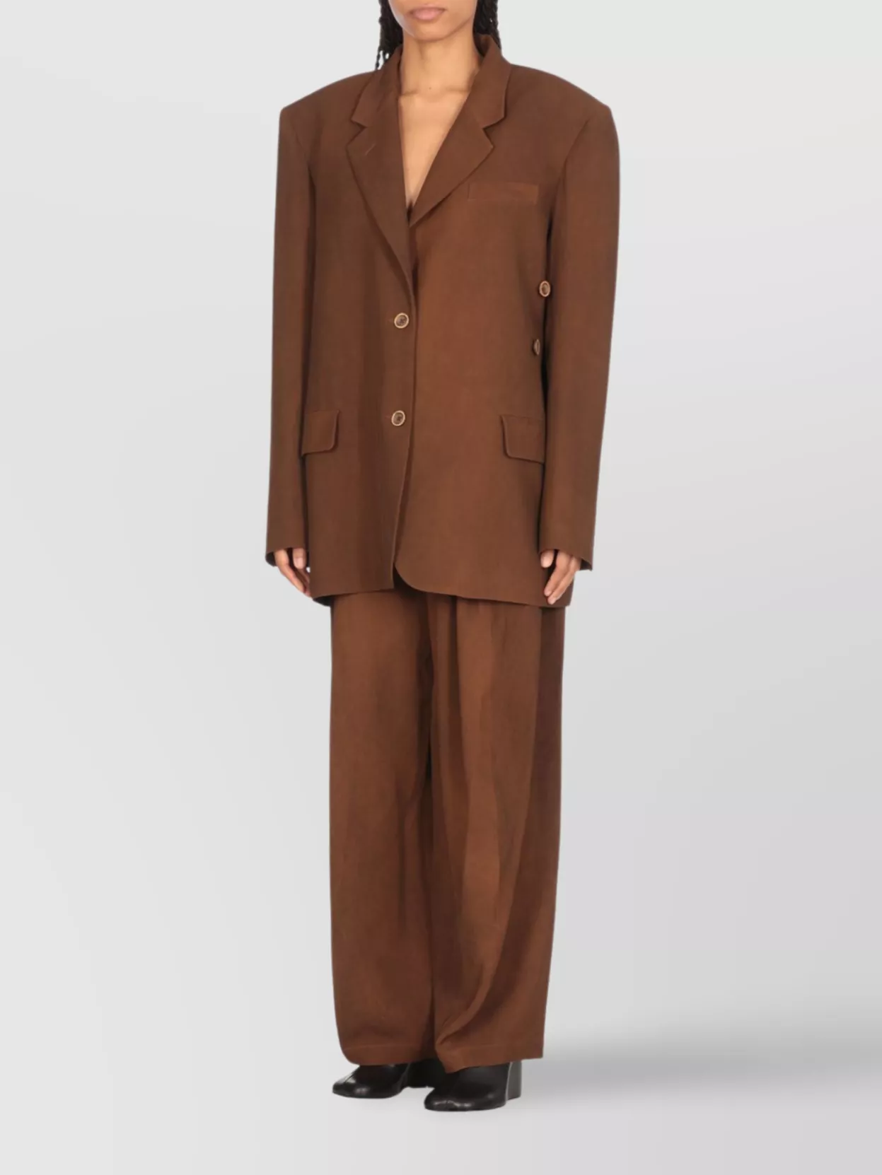 Uma Wang Women's Structured Viscose Blazer With Notched Lapel