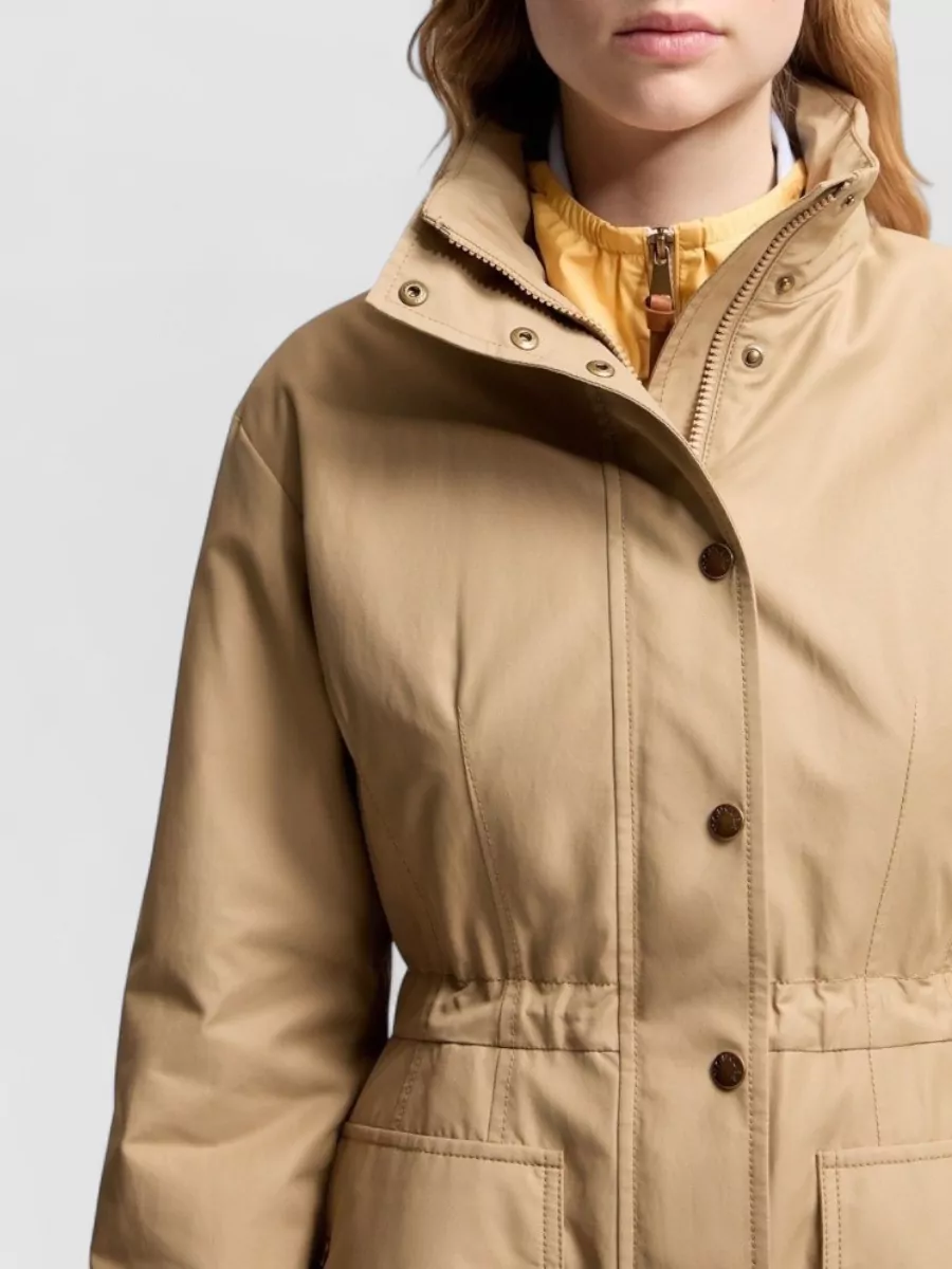 Moncler Long Hooded Parka Technical Twill