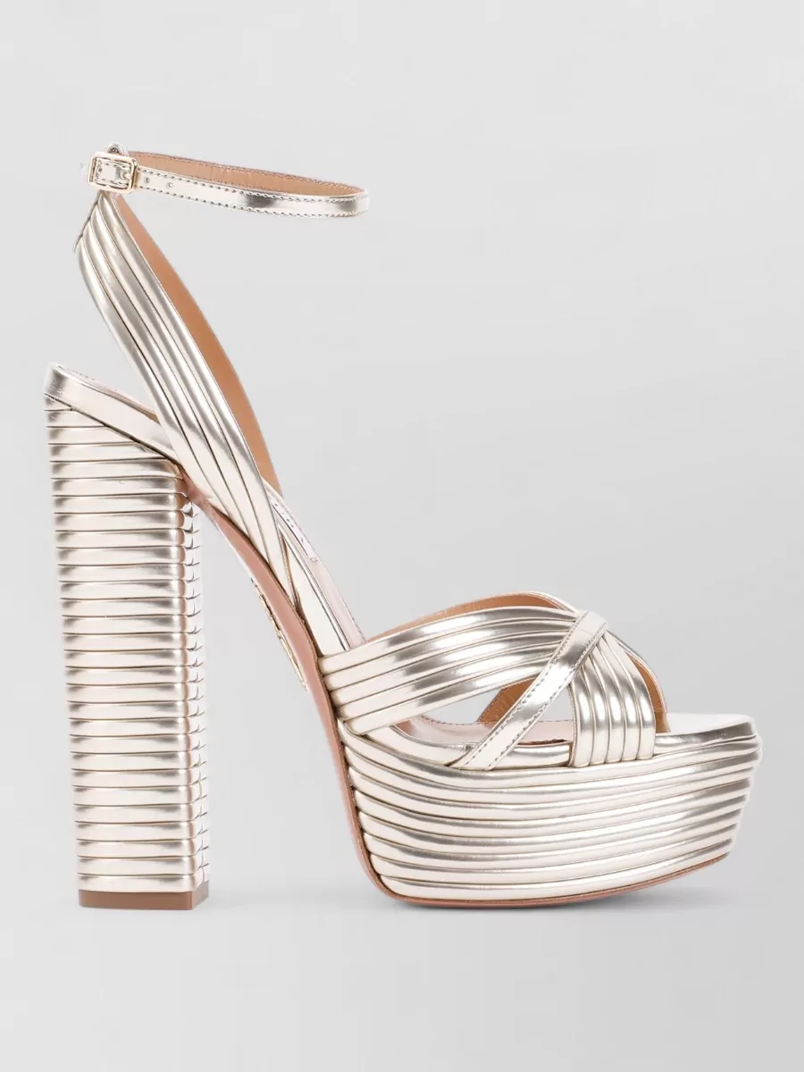 Aquazzura Sundance Platform Open-Toe Sandals