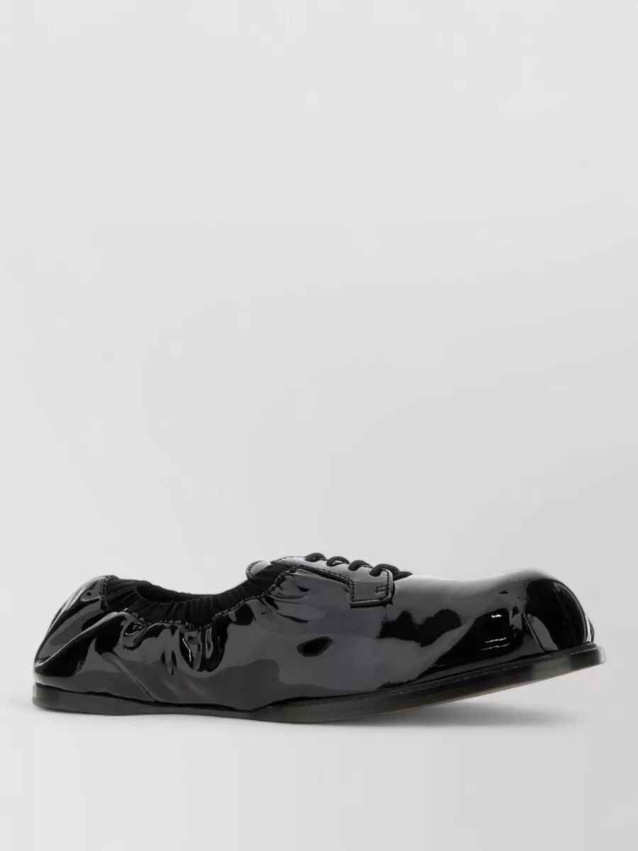 Moschino leather lace-up ballerina shoes