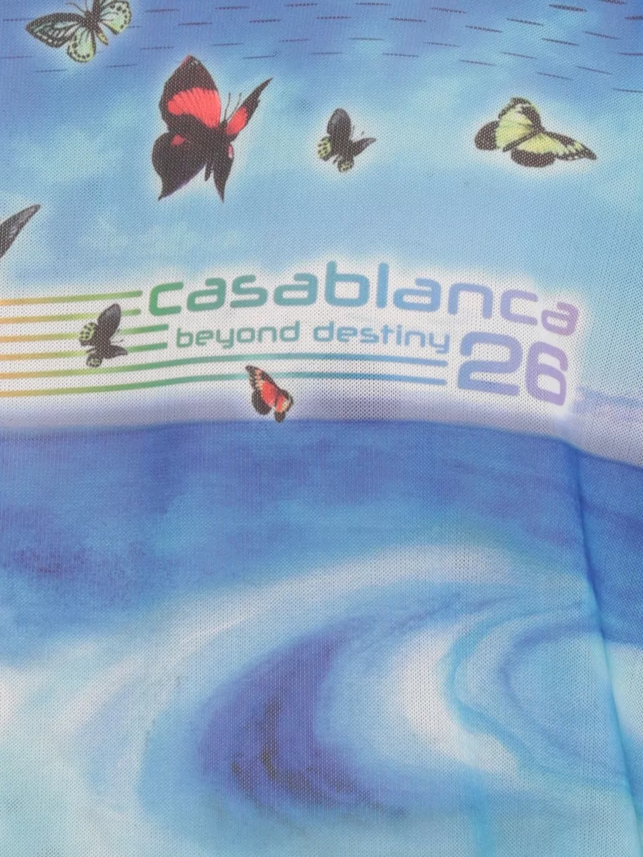 Casablanca Printed Mesh Short-Sleeve T-Shirt