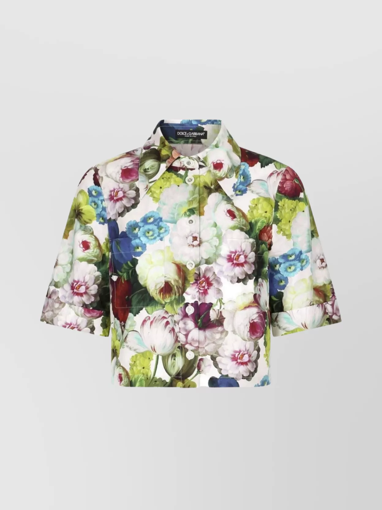 Shop Dolce & Gabbana Nocturnal Flower Print Shirt