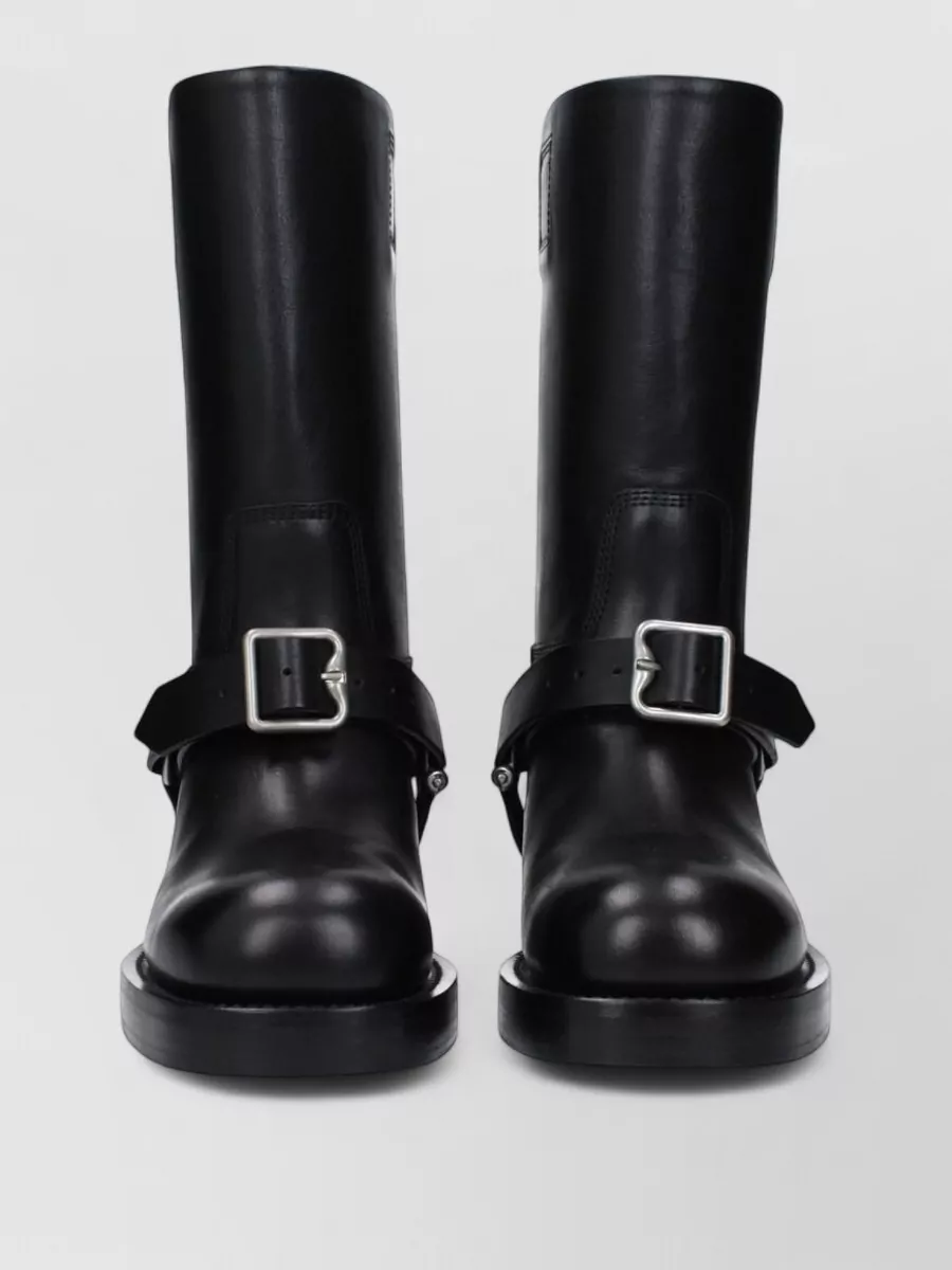 Burberry leather mid-calf boots